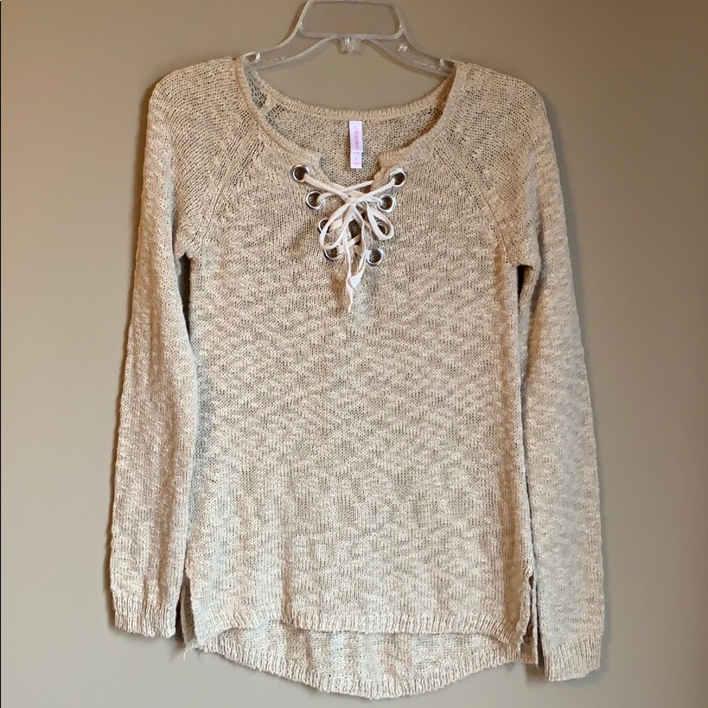 Xhilaration lace-neck sweater